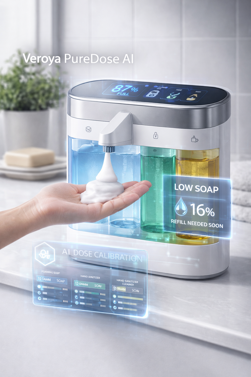 Veroya PureDose AI™ Smart Multi-Liquid Dispenser