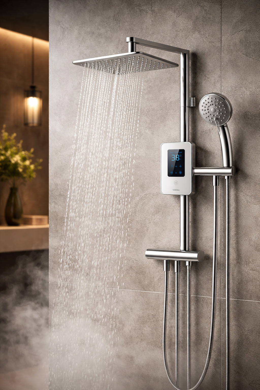 VEROYA™ LuxeRain Pro AI – Smart Digital Rainfall Shower System